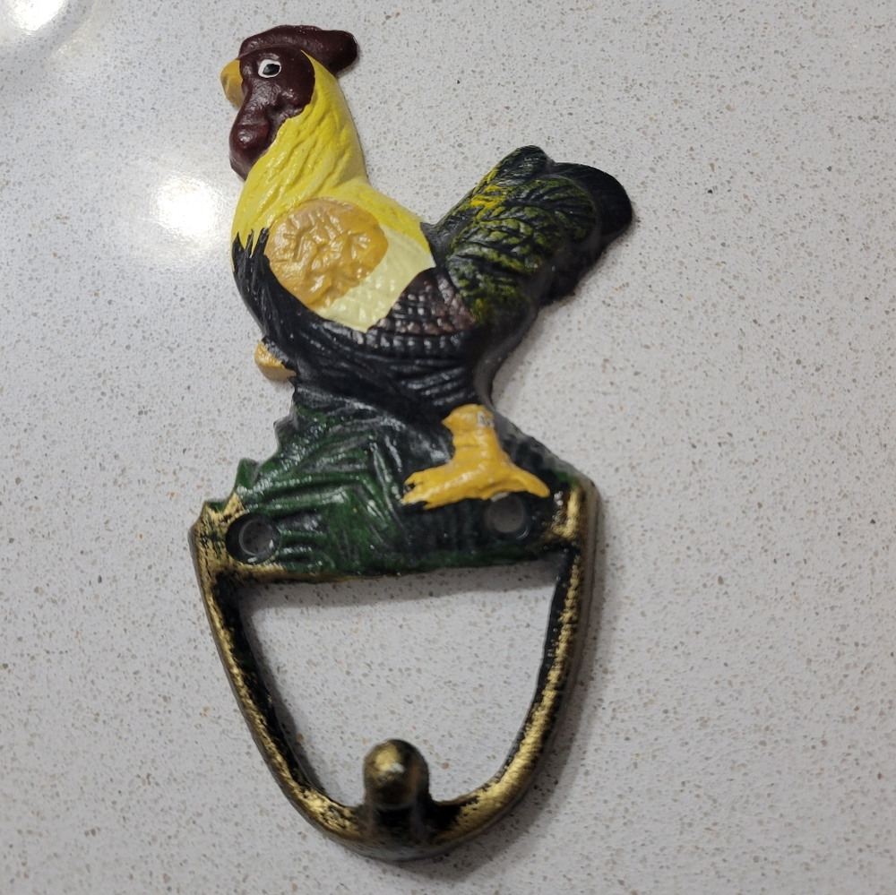 Vintage Cast Iron Rooster hook